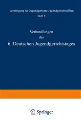 Book cover of Verhandlungen des 6. Deutschen Jugendgerichtstages by Mülle Müller