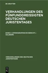 Book cover of Verhandlungen des Fünfunddreißigten Deutschen Juristentages by Unknown
