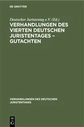 Book cover of Verhandlungen des Vierten deutschen Juristentages – Gutachten by Unknown