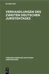 Book cover of Verhandlungen des Zweiten Deutschen Juristentages by Unknown
