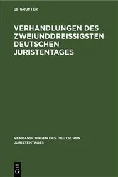 Book cover of Verhandlungen des Zweiunddreißigsten Deutschen Juristentages by Unknown