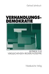 Book cover of Verhandlungsdemokratie by Gerhard Lehmbruch