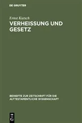 Book cover of Verheißung und Gesetz by Ernst Kutsch