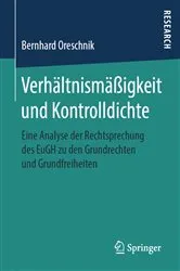 Book cover of Verhältnismäßigkeit und Kontrolldichte by Unknown