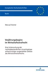 Book cover of Verjaehrungsbeginn im Wirtschaftsstrafrecht by Manuel Köchel