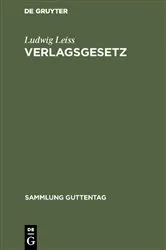 Book cover of Verlagsgesetz by Unknown