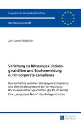 Book cover of Verleitung zu Boersenspekulationsgeschaeften und Strafvermeidung durch Corporate Compliance by Unknown