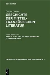 Book cover of Vers- und Prosadichtung des 15. Jahrhunderts (2nd ed.) by Stefan Hofer