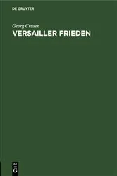 Book cover of Versailler Frieden by Georg Crusen