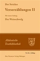 Book cover of Verserzählungen II (4th ed.) by Der Stricker