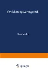 Book cover of Versicherungsvertragsrecht (3rd ed.) by Hans Möller
