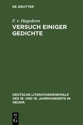 Book cover of Versuch einiger Gedichte by F. v. Hagedorn