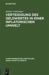 Book cover of Verteidigung des Geldwertes in einer inflatorischen Umwelt by Helmut Schlesinger