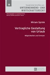 Book cover of Vertragliche Gestaltung von Urlaub by Markus Stoffels