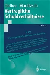 Book cover of Vertragliche Schuldverhältnisse (2nd ed.) by Hartmut Oetker