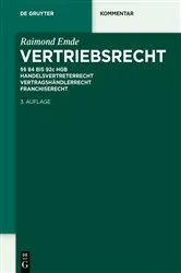 Book cover of Vertriebsrecht (3rd ed.) by Raimond Emde