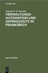 Book cover of Verwaltungsautomation und Datenschutz in Frankreich by Unknown