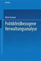 Book cover of Verwaltungshandeln in Politikfeldern by Dieter Grunow