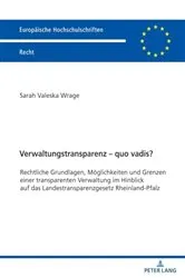 Book cover of Verwaltungstransparenz – quo vadis? by Sarah Wrage