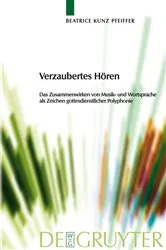 Book cover of Verzaubertes Hören by Beatrice Kunz Pfeiffer
