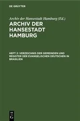 Book cover of Verzeichnis der Gemeinden und Register der evangelischen Deutschen in Brasilien by Archiv der Hansestadt Hamburg