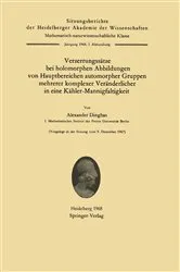 Book cover of Verzerrungssätze bei holomorphen Abbildungen von Hauptbereichen automorpher Gruppen mehrerer komplexer Veränderlicher in eine Kähler-Mannigfaltigkeit by Unknown