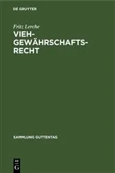 Book cover of Viehgewährschaftsrecht by Fritz Lerche
