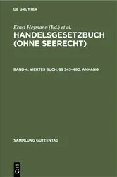 Book cover of Viertes Buch: §§ 343–460. Anhang by Ernst Heymann