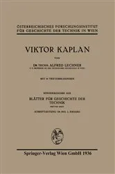 Book cover of Viktor Kaplan by Alfred Lechner