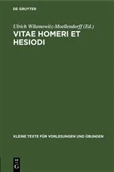 Book cover of Vitae Homeri et Hesiodi by Ulrich Wilamowitz-Moellendorff