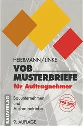 Book cover of VOB-Musterbriefe für Auftragnehmer (9th ed.) by Unknown