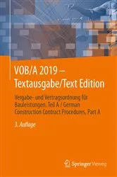 Book cover of VOB/A 2019 - Textausgabe/Text Edition (3rd ed.) by Springer Fachmedien Wiesbaden