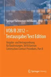 Book cover of VOB/B 2012 - Textausgabe/Text Edition by Springer Fachmedien Wiesbaden