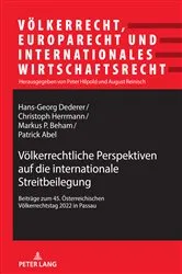 Book cover of Voelkerrechtliche Perspektiven auf die internationale Streitbeilegung by August Reinisch