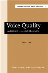 Book cover of Voice Quality by John Laver