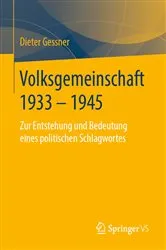 Book cover of Volksgemeinschaft 1933 - 1945 by Dieter Gessner