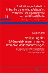 Book cover of Vollendung des EU-Energiebinnenmarktes vs. nationale Marktabschottungen by Unknown