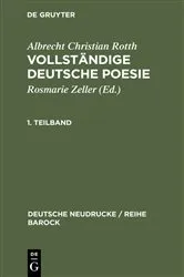 Book cover of Vollständige deutsche Poesie by Rosmarie Zeller