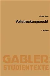 Book cover of Vollstreckungsrecht (2nd ed.) by JÃ¼rgen Rosa