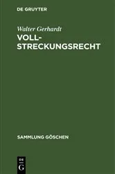 Book cover of Vollstreckungsrecht by Walter Gerhardt