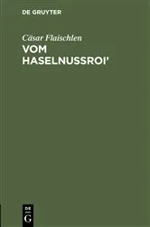 Book cover of Vom Haselnussroi’ by Cäsar Flaischlen