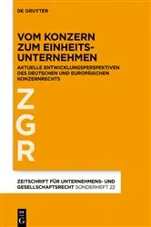Book cover of Vom Konzern zum Einheitsunternehmen by Alfred Bergmann
