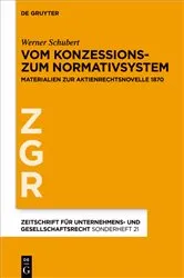 Book cover of Vom Konzessions- zum Normativsystem by Werner Schubert