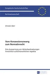 Book cover of Vom Konzessionszwang zum Normativrecht by Christin Dörr