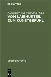 Book cover of Vom Laienurteil zum Kunstgefühl by Alexander von Bormann