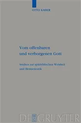Book cover of Vom offenbaren und verborgenen Gott by Otto Kaiser