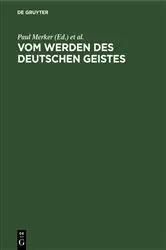 Book cover of Vom Werden des deutschen Geistes by Paul Merker