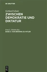 Book cover of Von Brüning zu Hitler by Gerhard Schulz