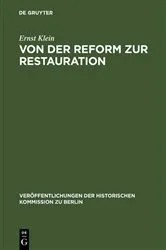 Book cover of Von der Reform zur Restauration by Ernst Klein