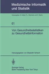 Book cover of Von Gesundheitsstatistiken zu Gesundheitsinformation by Elisabeth Schach